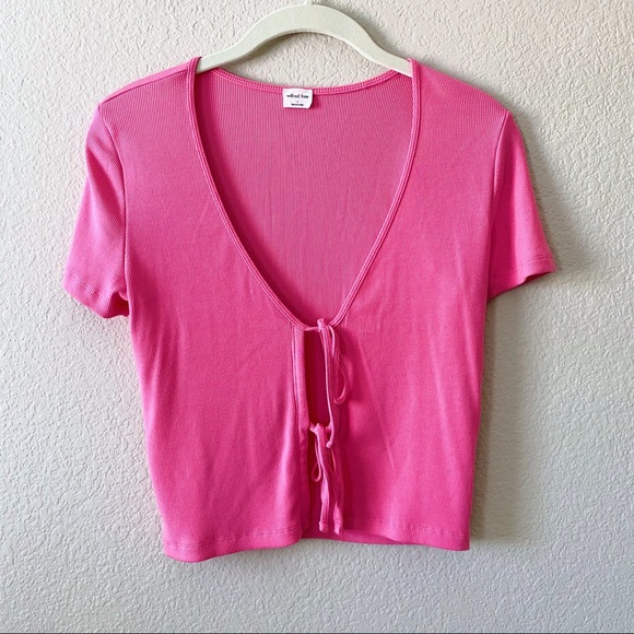 Aritzia Tops - Aritzia Wilfred Free Only Tie-Front T-Shirt